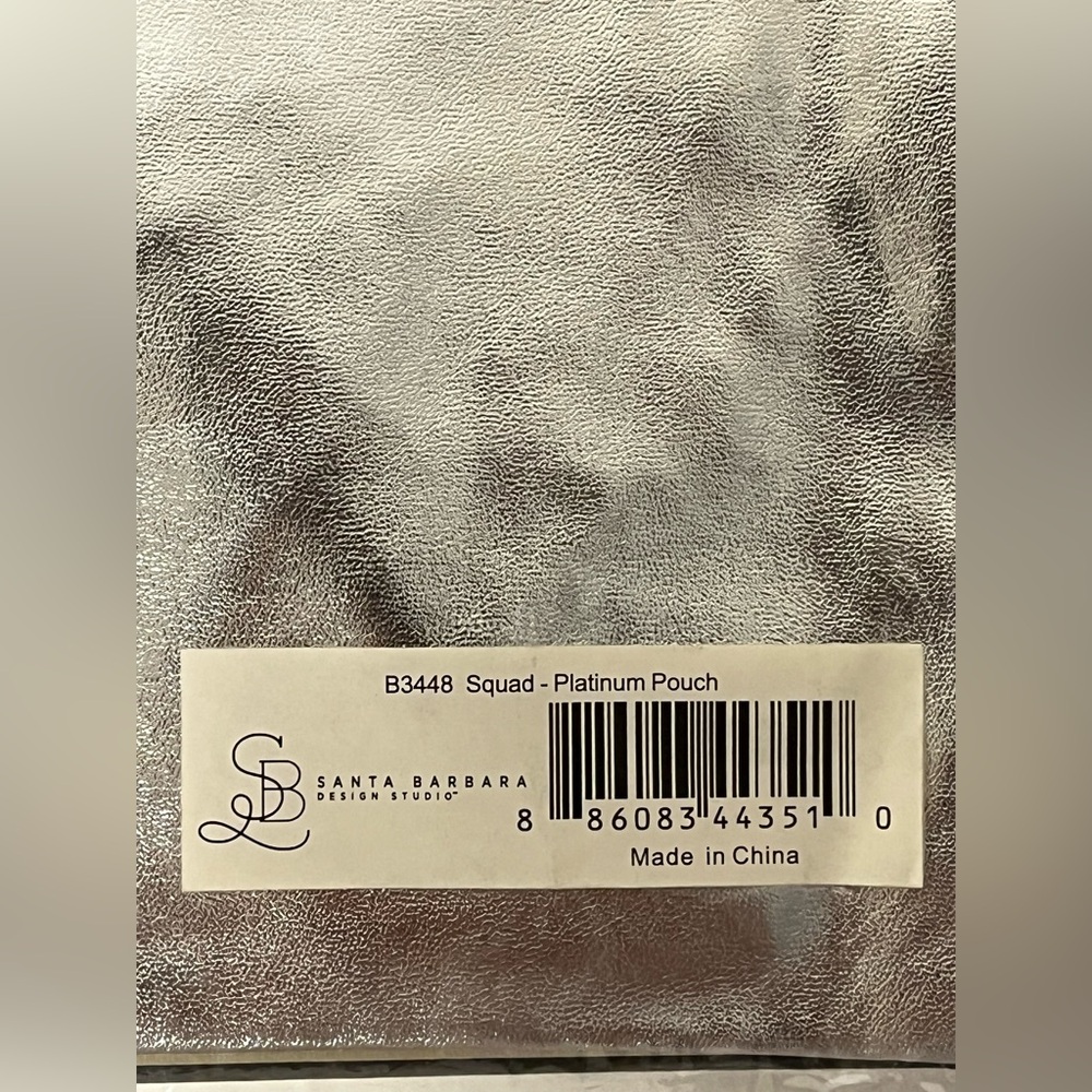 NWT - 3pcs of Santa Barbara Design Studio Silver Metallic Pouch with Gold Zipper - Picture 8 of 9